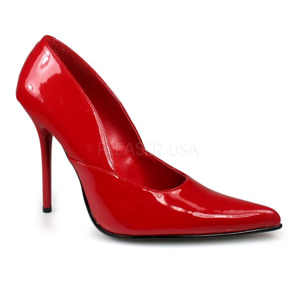 MILAN-01 rot Lack     Klassische Pumps mit Stiletto-Absatz in Lack rot